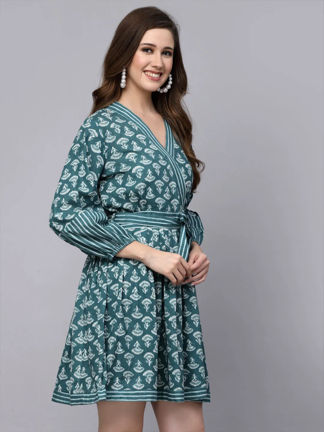 Stylum Women's Floral Printed Cotton Flared dress (DRSWANDA)