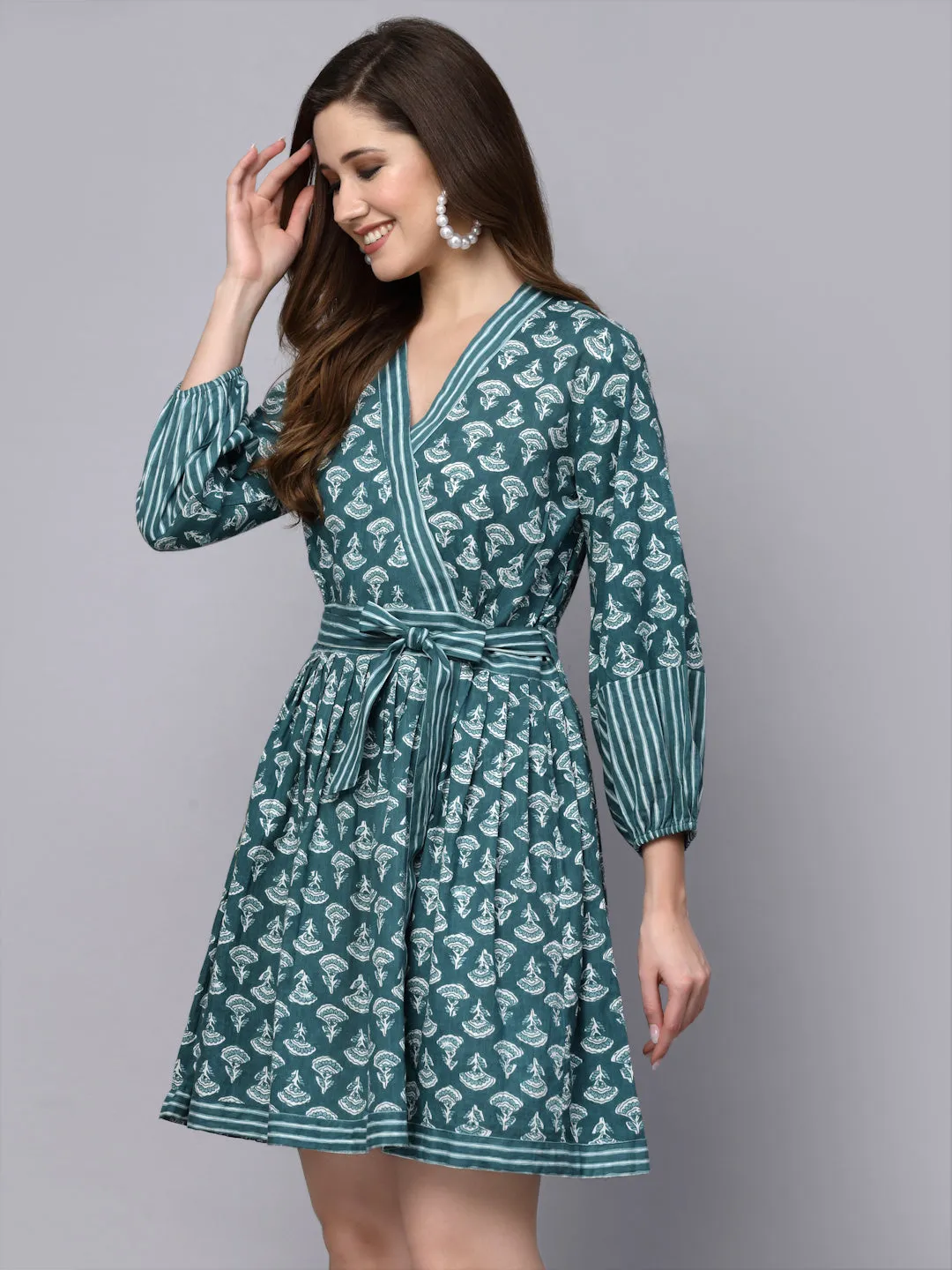 Stylum Women's Floral Printed Cotton Flared dress (DRSWANDA)