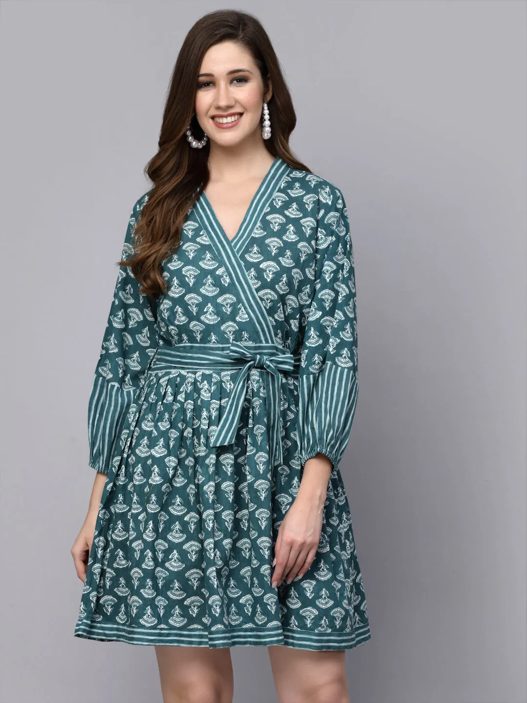 Stylum Women's Floral Printed Cotton Flared dress (DRSWANDA)