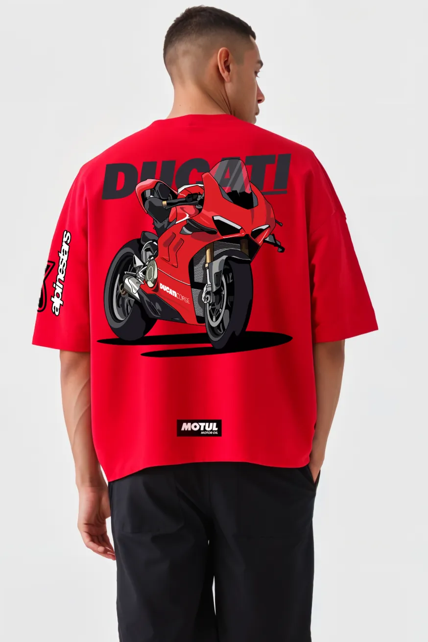 T-Shirt - Red - Ducati Corse - Oversized