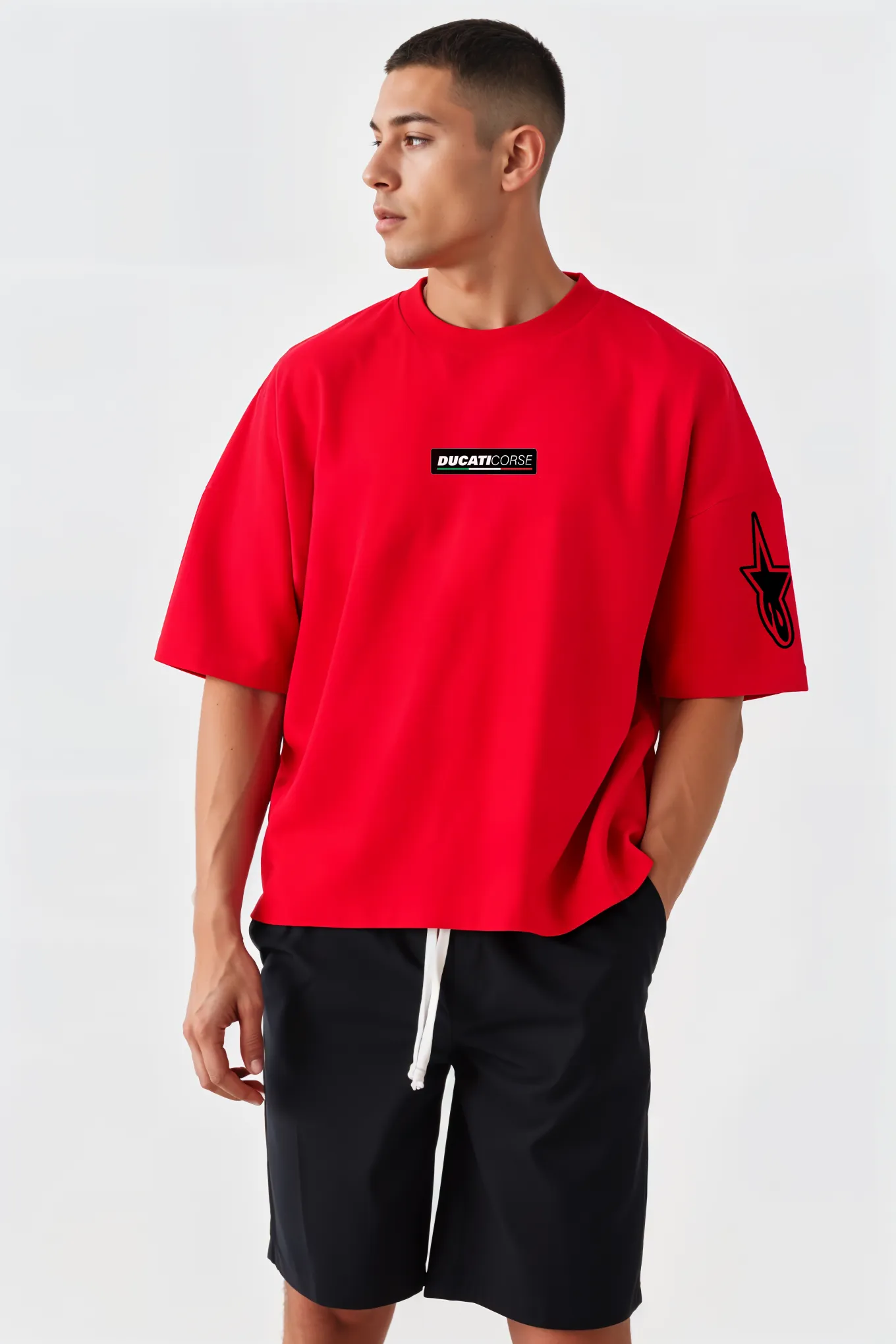 T-Shirt - Red - Ducati Corse - Oversized