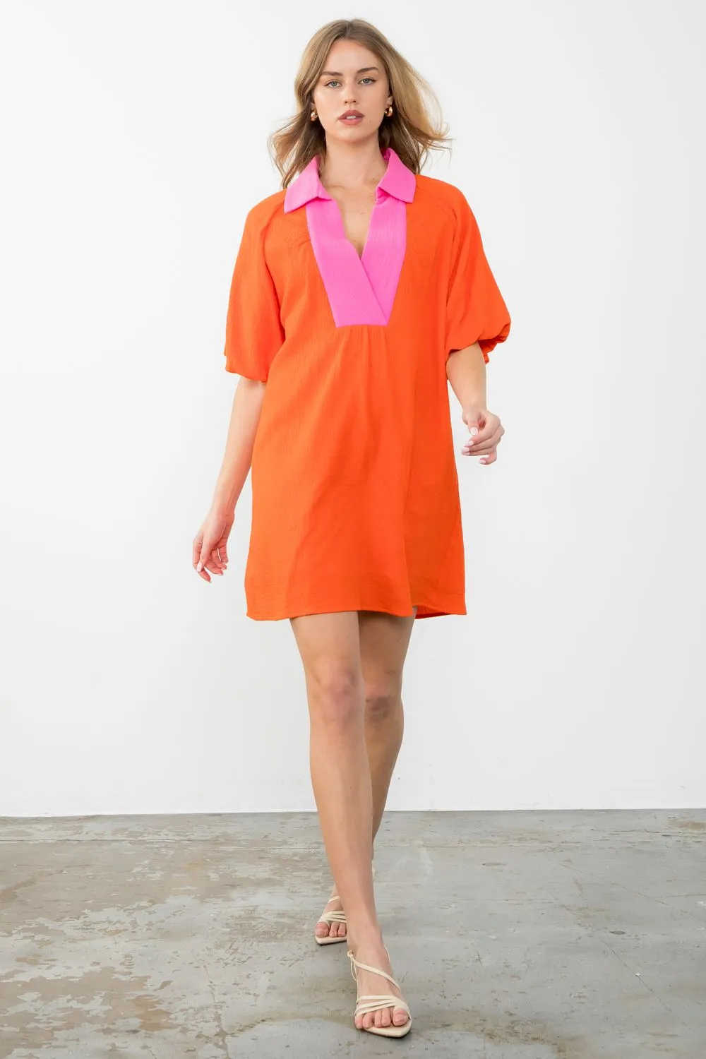 Take it Easy Colorblock Dress-THML