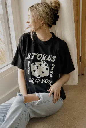 The Rolling Stones Dice Black Licensed Hi-Dive Graphic Tee