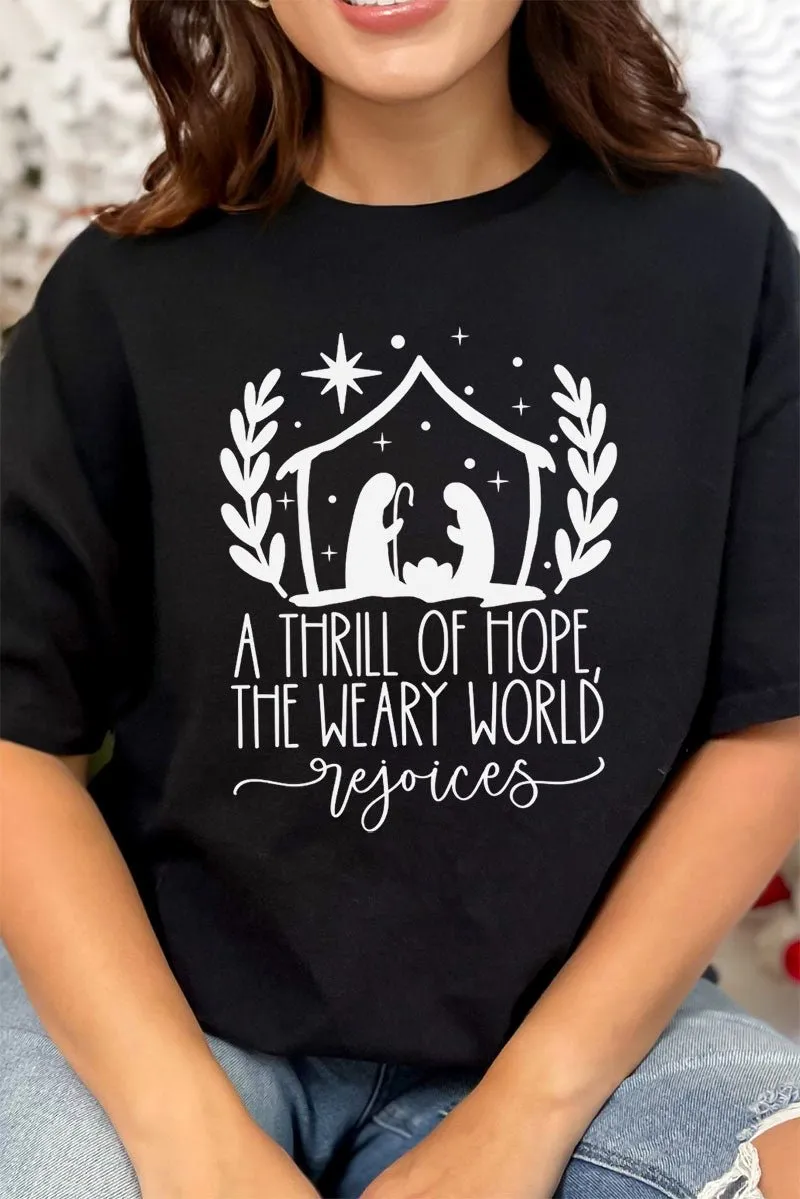 Thrill Of Hope Nativity Short Sleeve Relaxed Fit T-Shirt