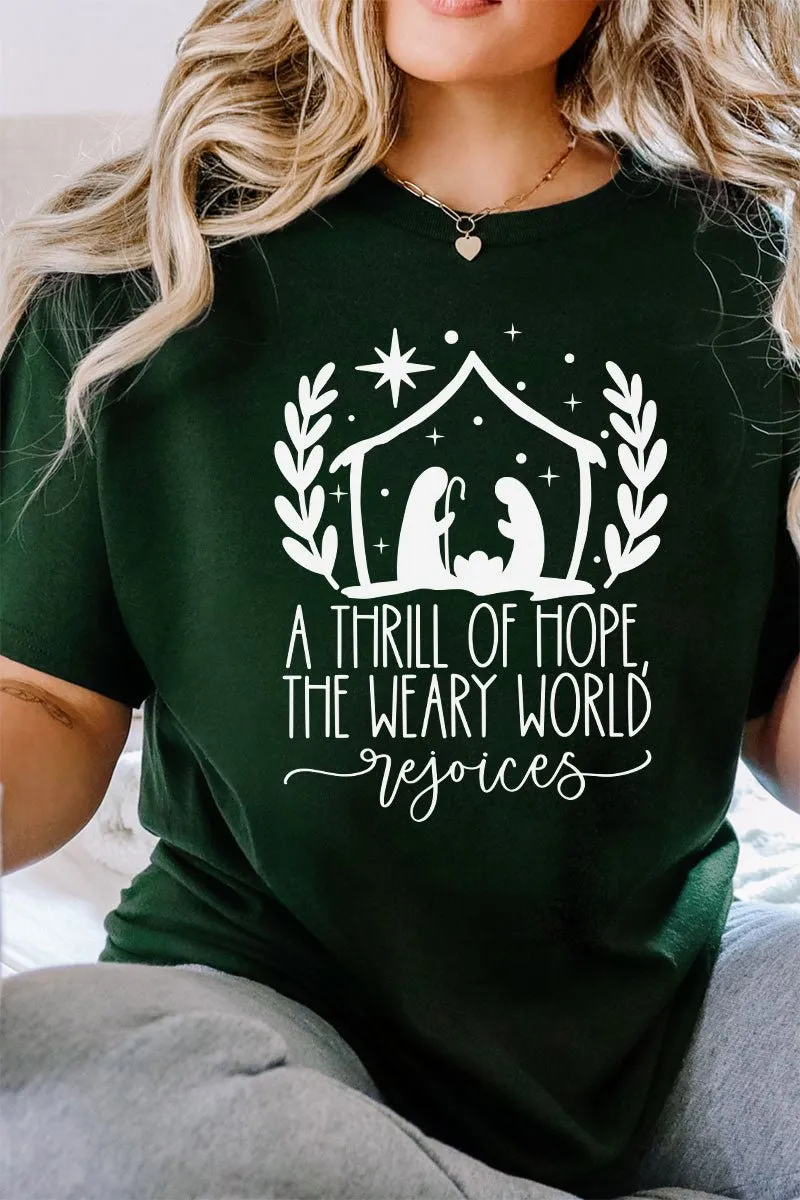 Thrill Of Hope Nativity Short Sleeve Relaxed Fit T-Shirt