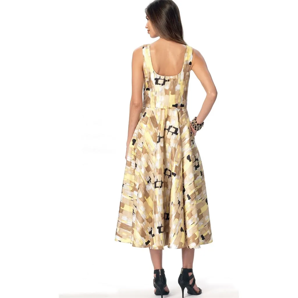 Vogue Pattern V9182 Misses' Button-Down, Flared-Skirt Dresses