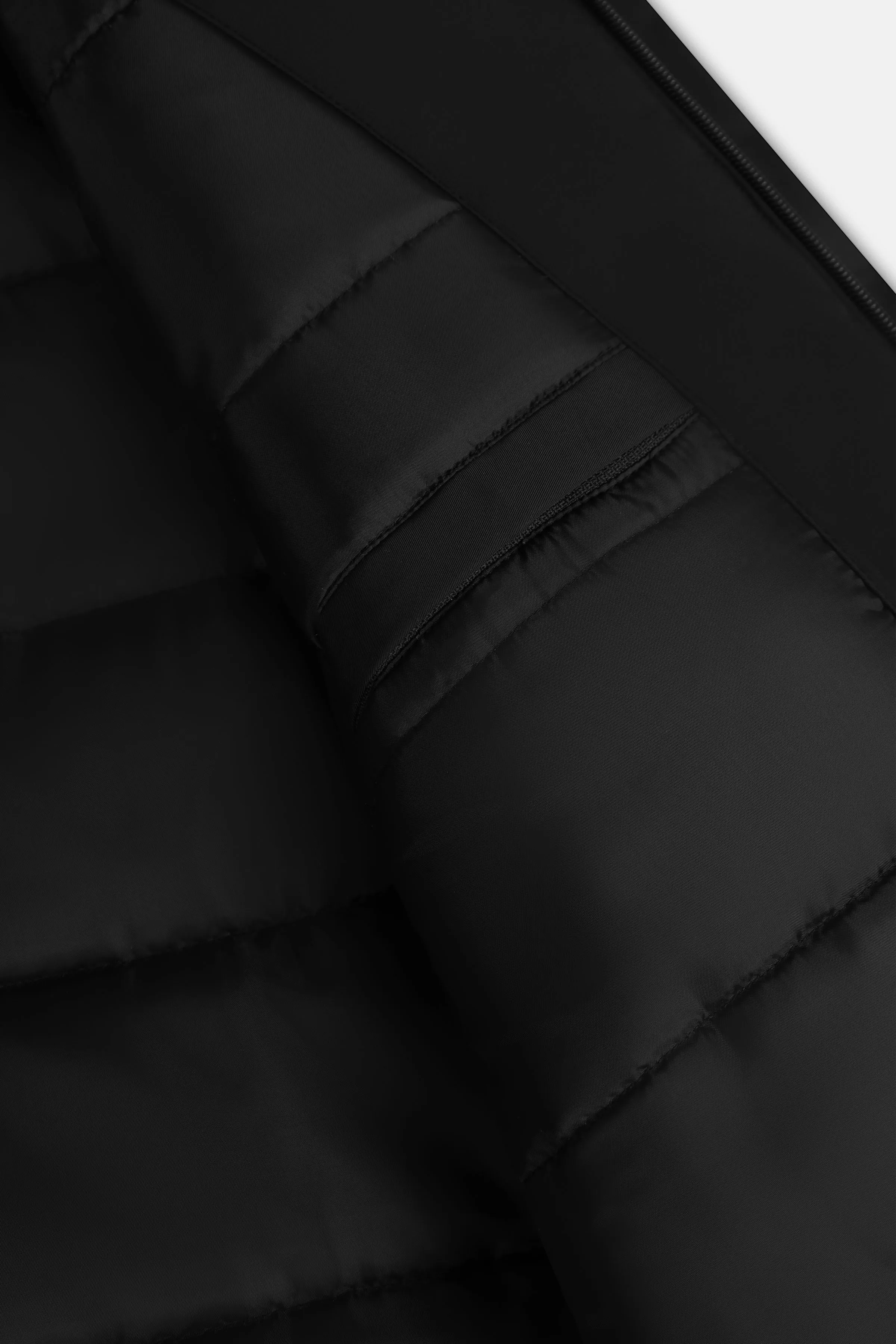 Waterproof Black Gabardine Jacket With Hoodie