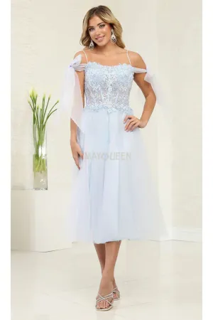 Western Dress For Women in Baby Blue By May Queen MQ2089