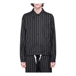 Wool Jacquard Coach Jacket Black